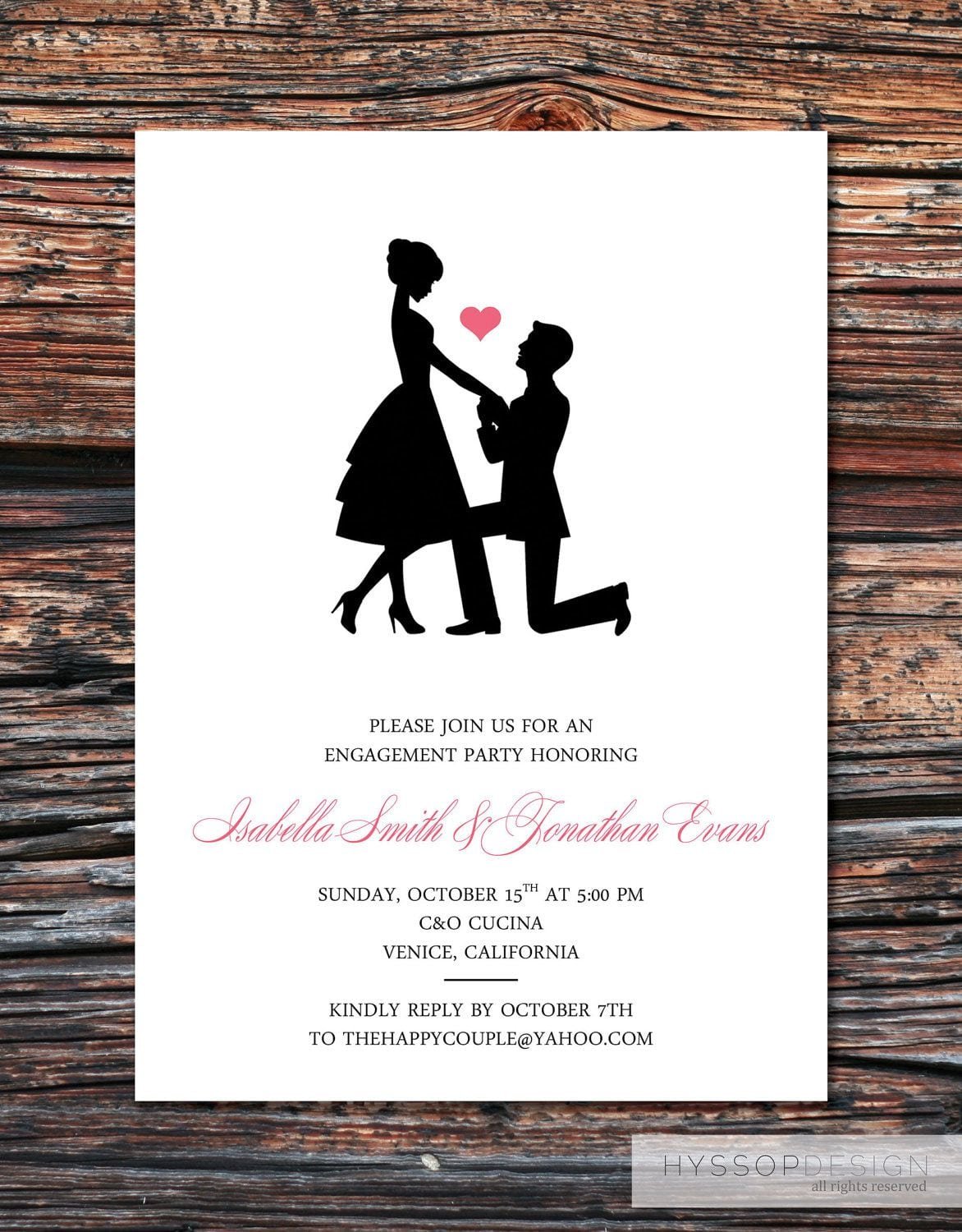 Engagement Party Invitation Template Free from www.itbof.com