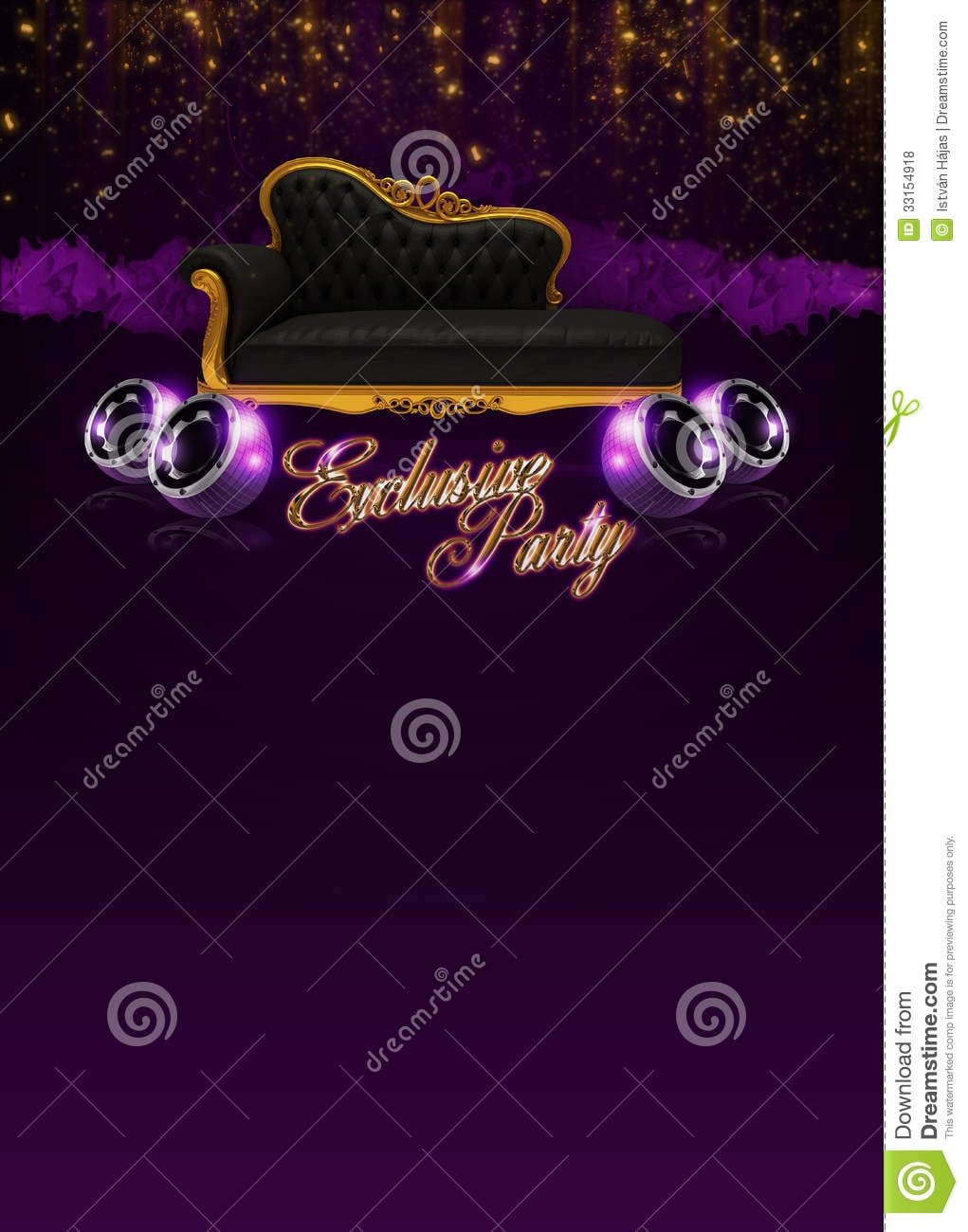 Exclusive Party Invitation Background Royalty Free Stock Photos