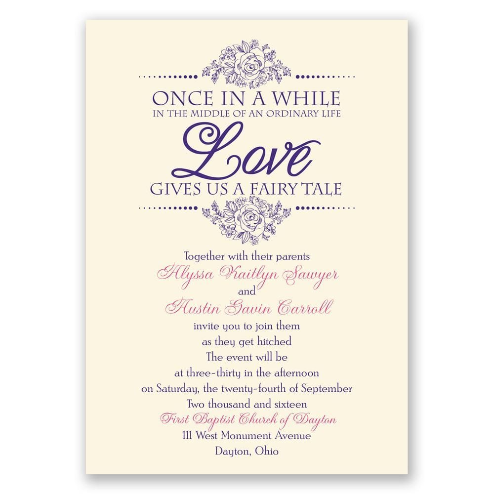 Fairytale Wedding Invitations