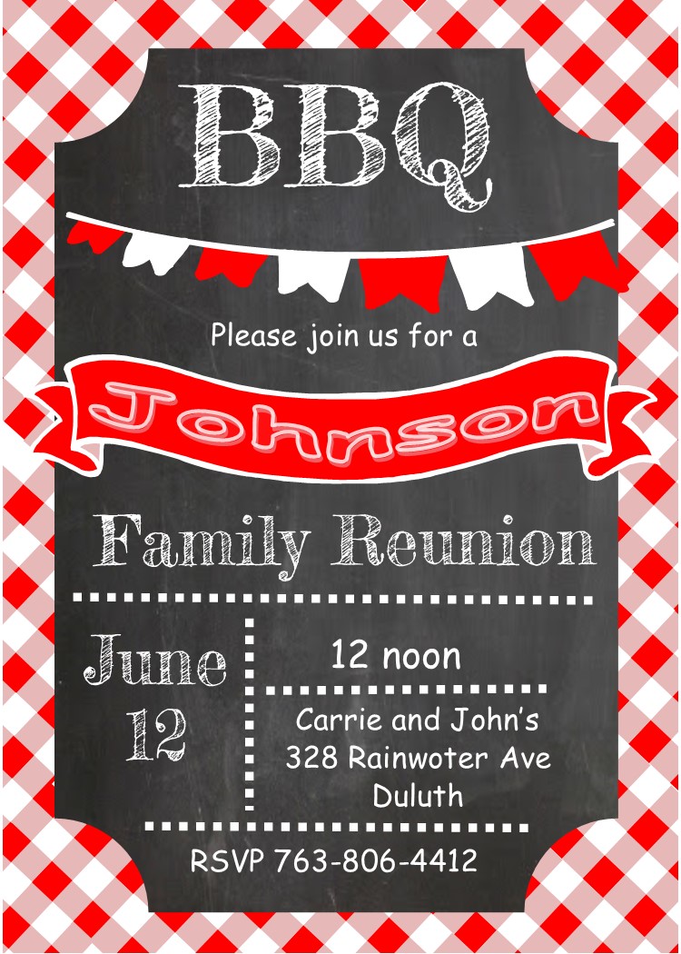 Family Reunion Party Invitations New Selections 2017