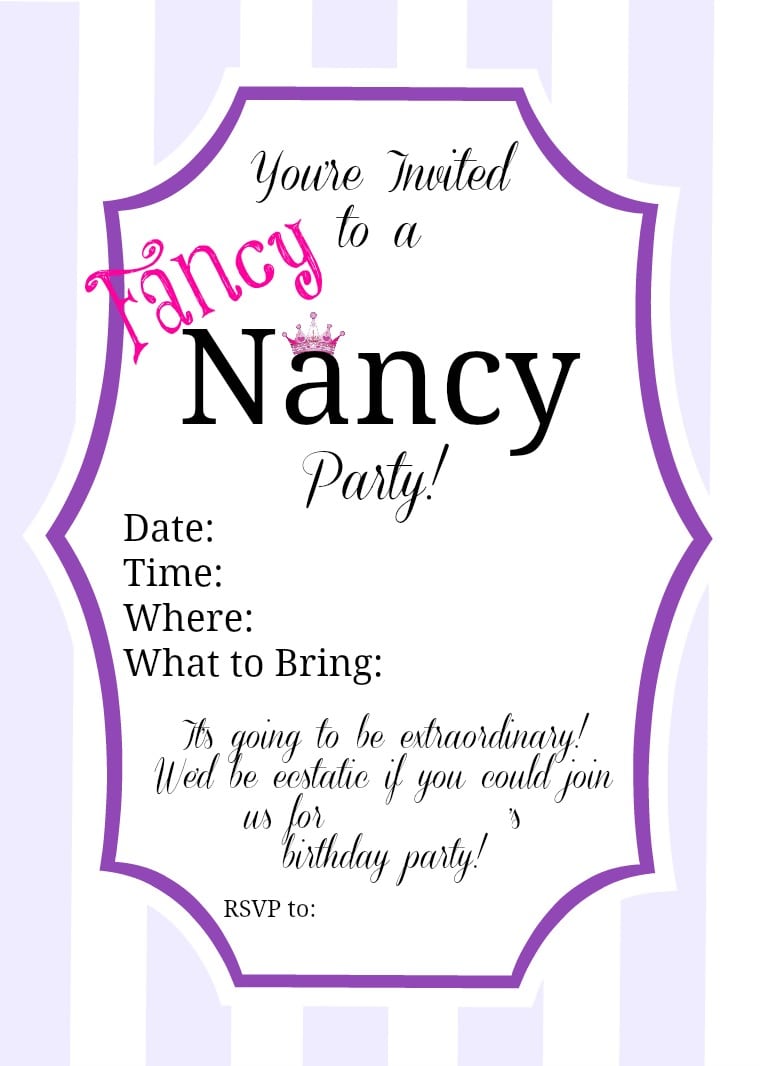 Fancy Nancy Party Inspiration