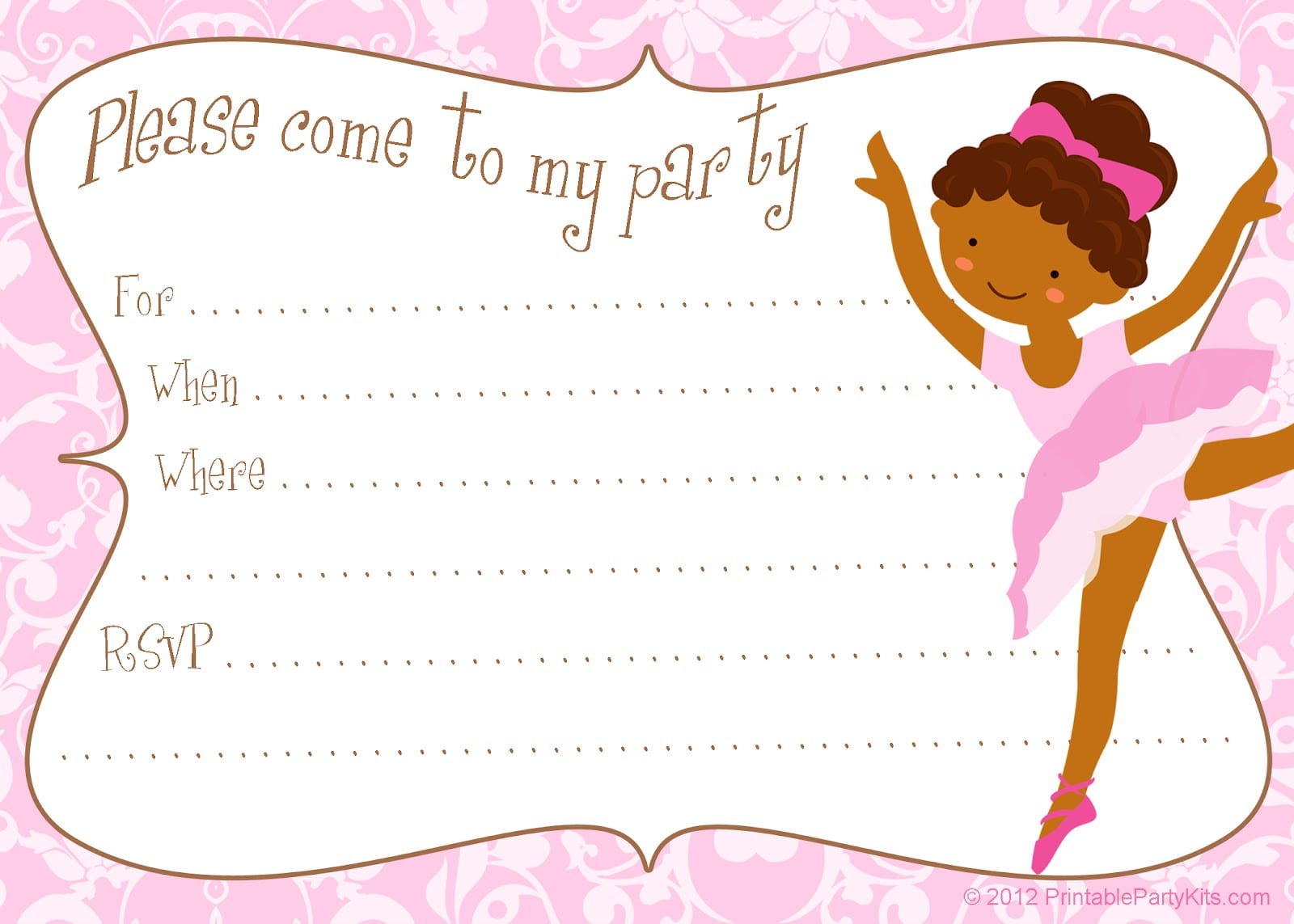 Fancy Party Invitation Printouts 4 Especially Grand Article Happy