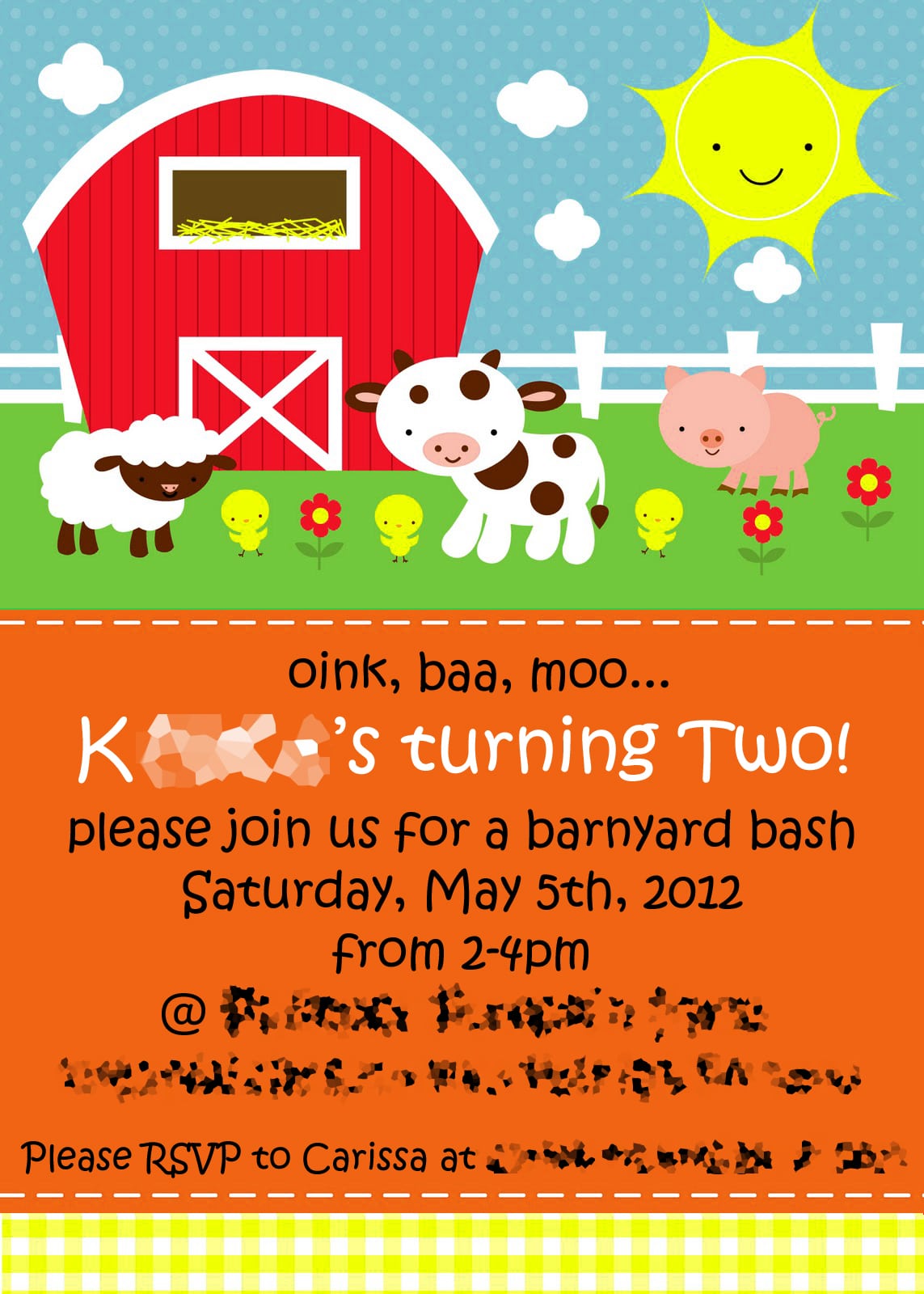 Farm Birthday Party Invitations