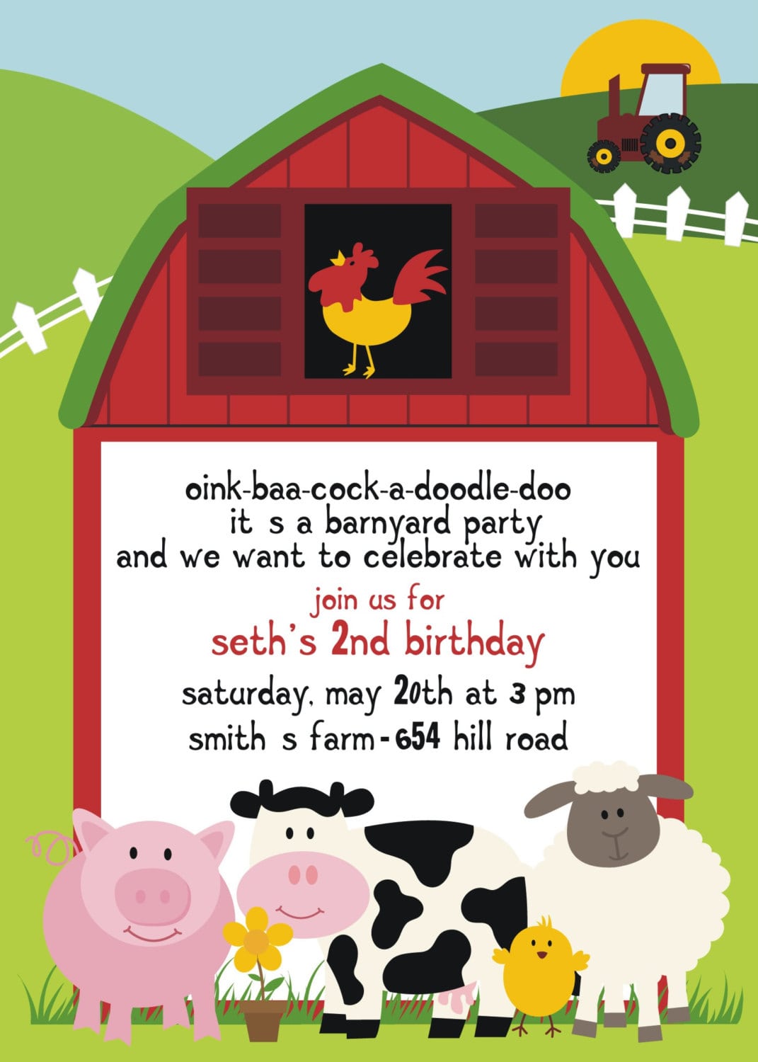 Farm Party Invitations
