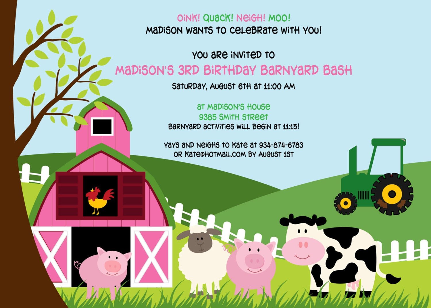 Farm Party Invitations