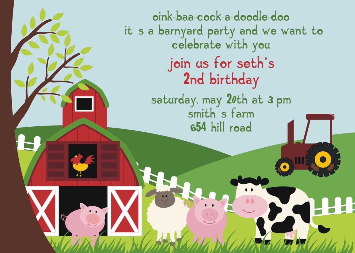 Farm Party Invitations