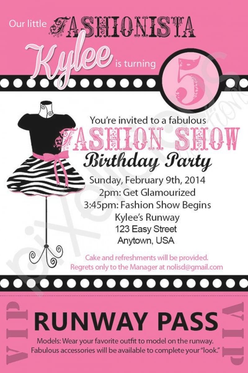 Fashion Show Invitation Template