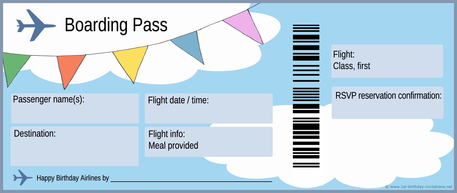 First Birthday Party Invitations  Free And Ready To Print