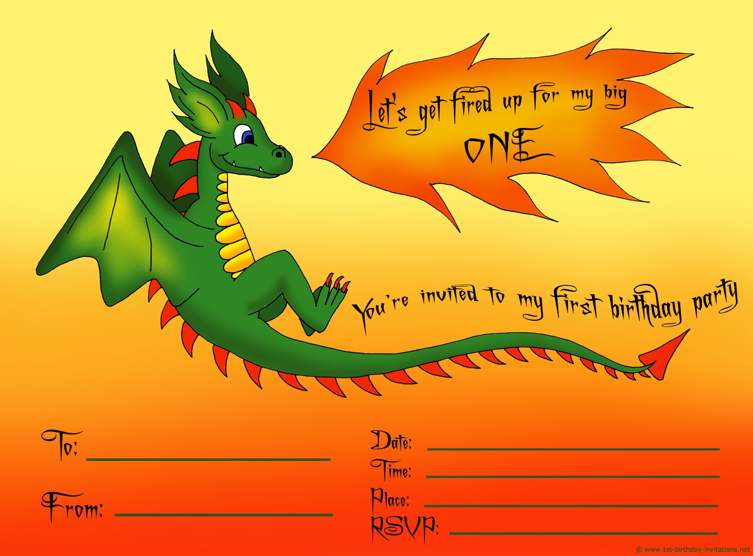 First Birthday Party Invitations  Free And Ready To Print