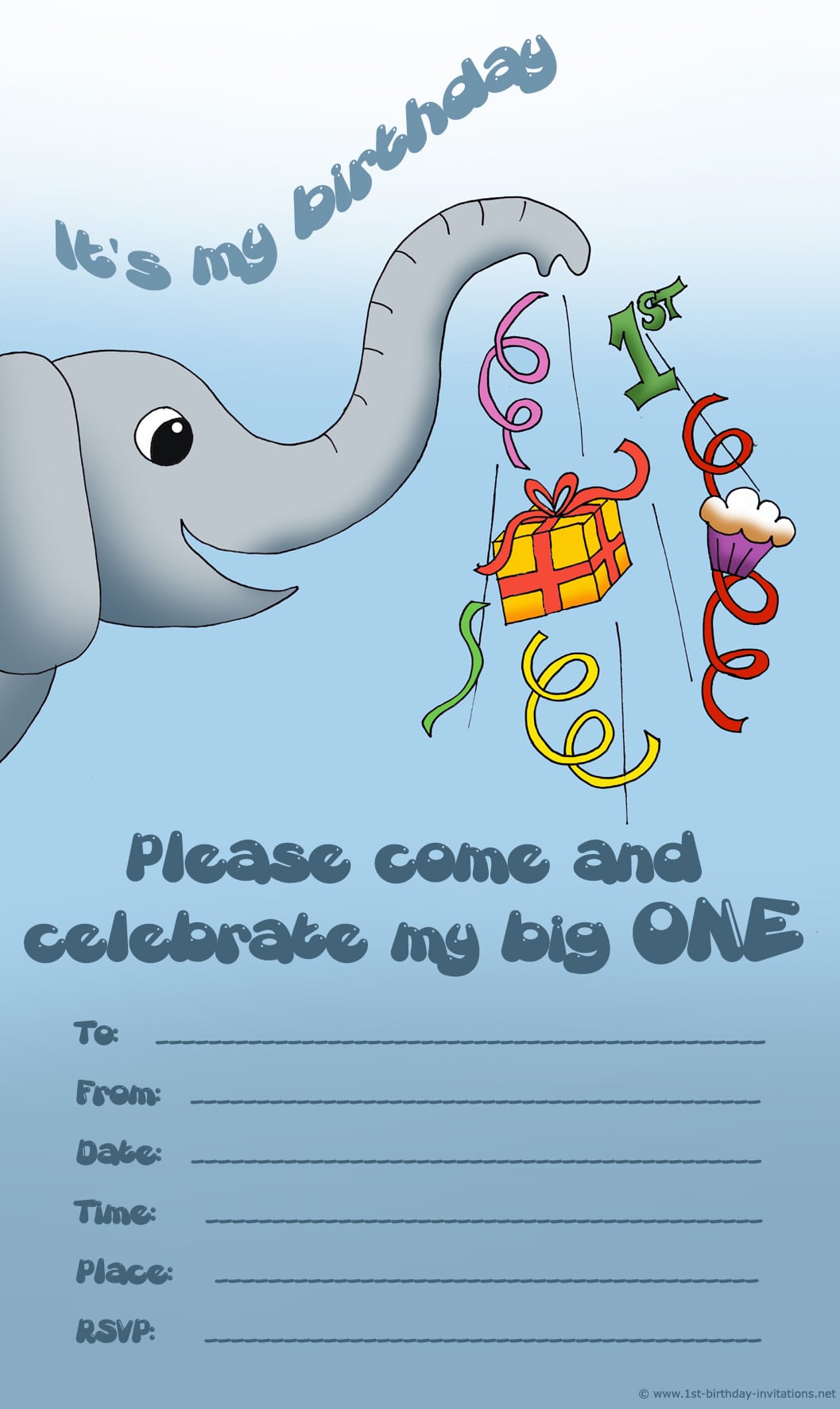 First Birthday Party Invitations  Free And Ready To Print