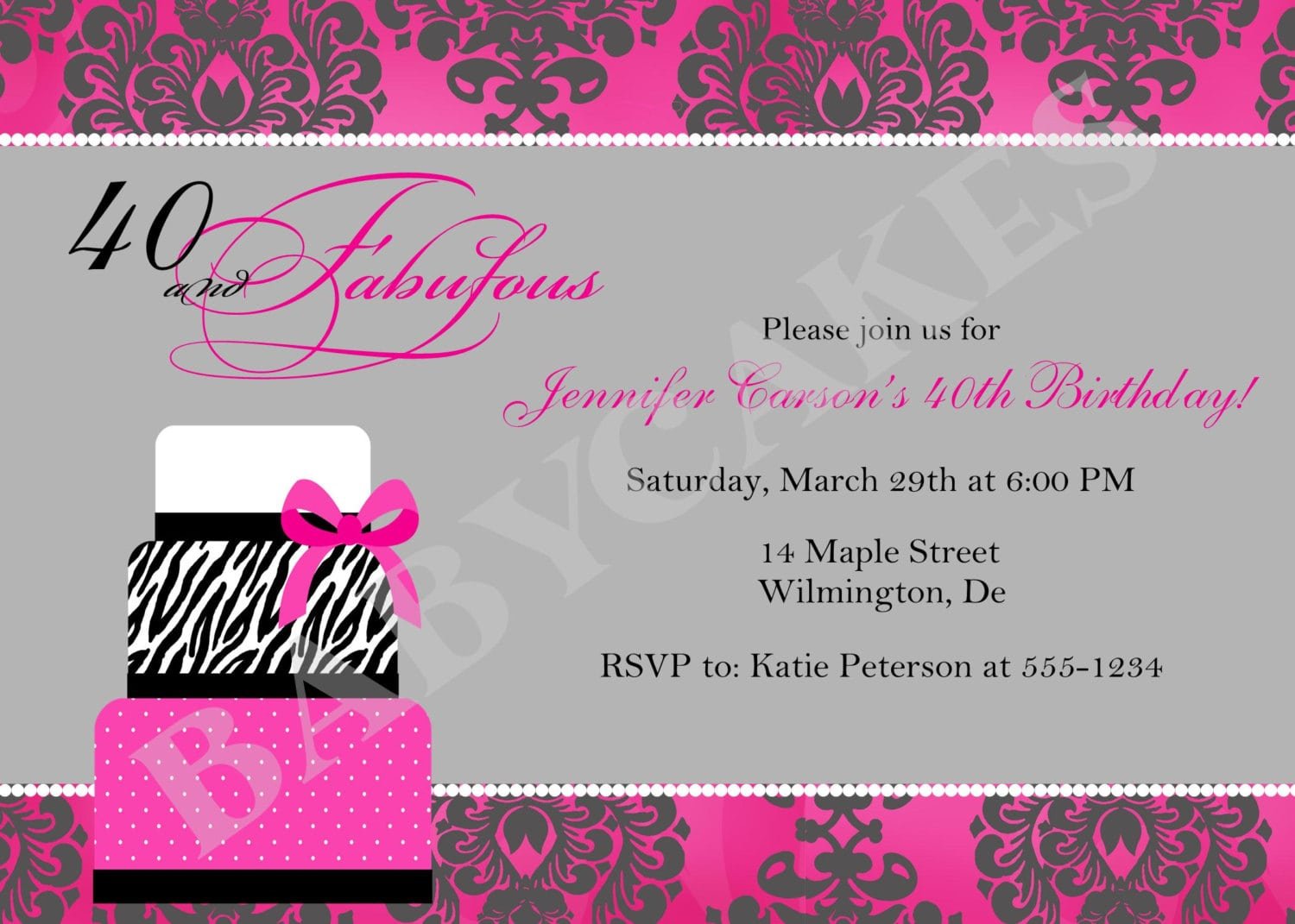 Free 40th Birthday Party Invitations To Print