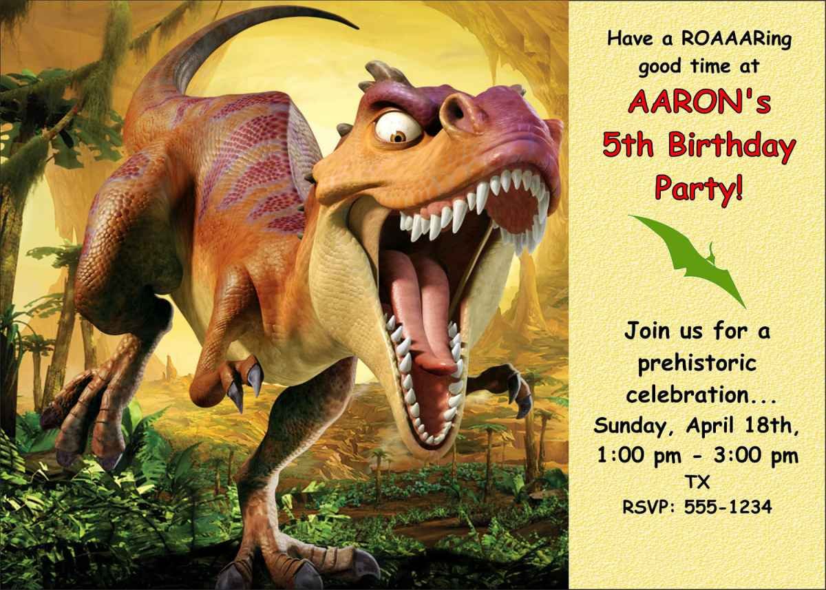 Free Birthday Invitation Templates Dinosaurs