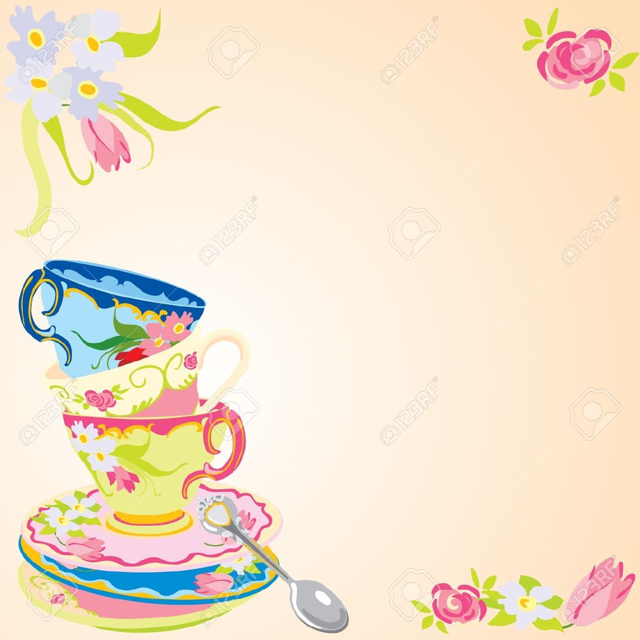 Free Clipart Invitations For A Tea Party