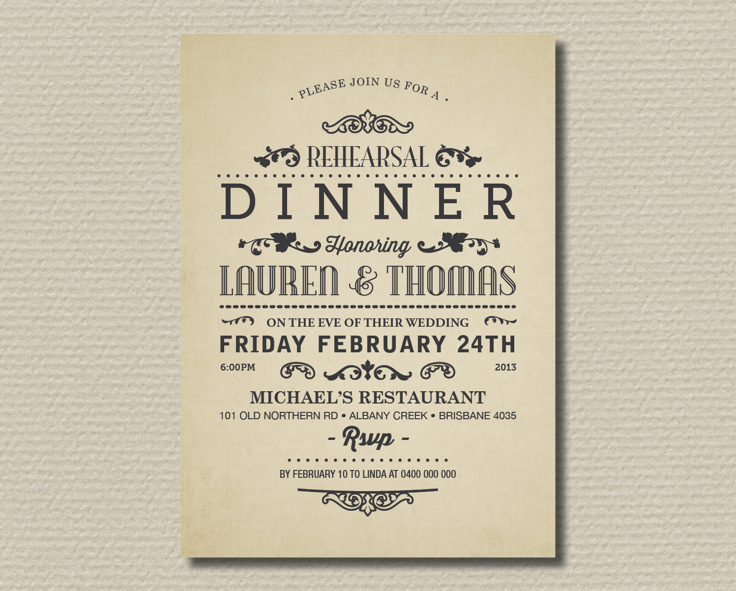 Free Dinner Party Invitation Template