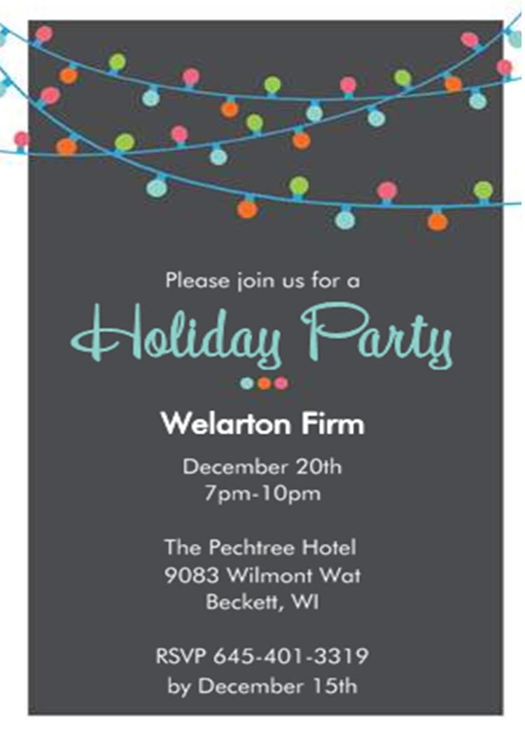 Free Holiday Party Invite Clipart