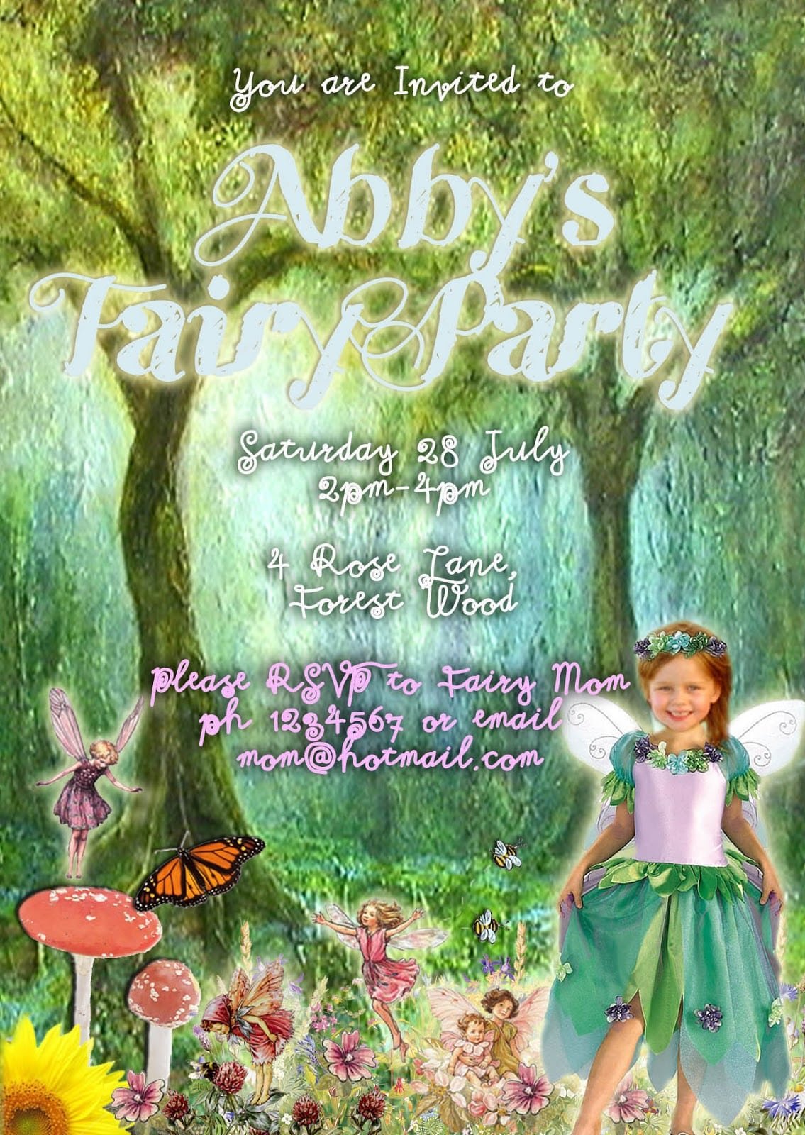 Free Kids Party Invitations  Fairy Party Invitation + Printables