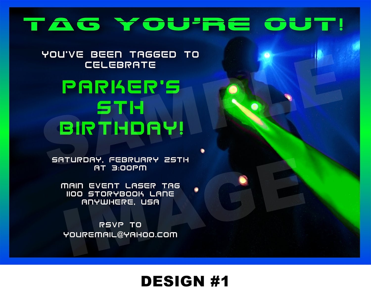 Free Laser Tag Invitation Template