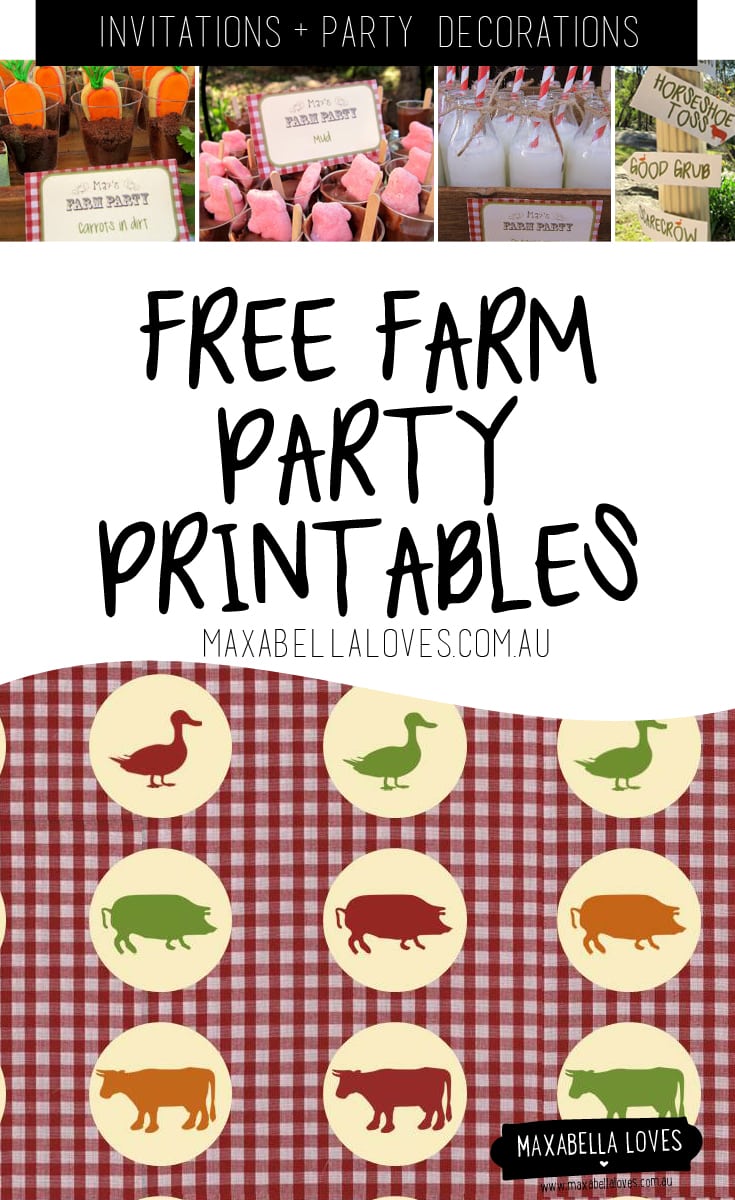 Free Printable Barnyard Farm Invitation Template  Like This Item