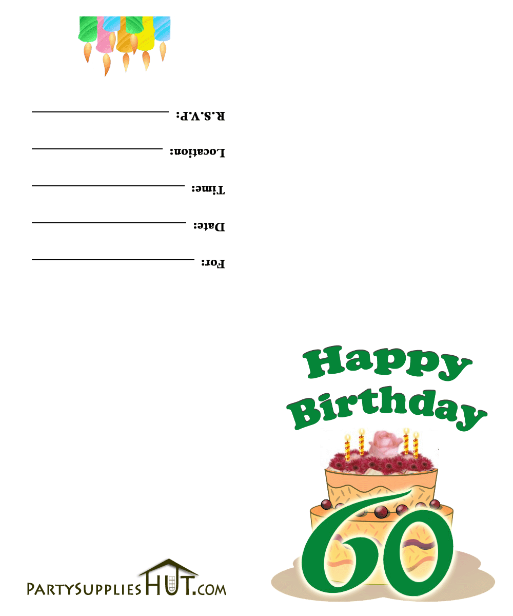 Free Printable Birthday Invitation For Adult