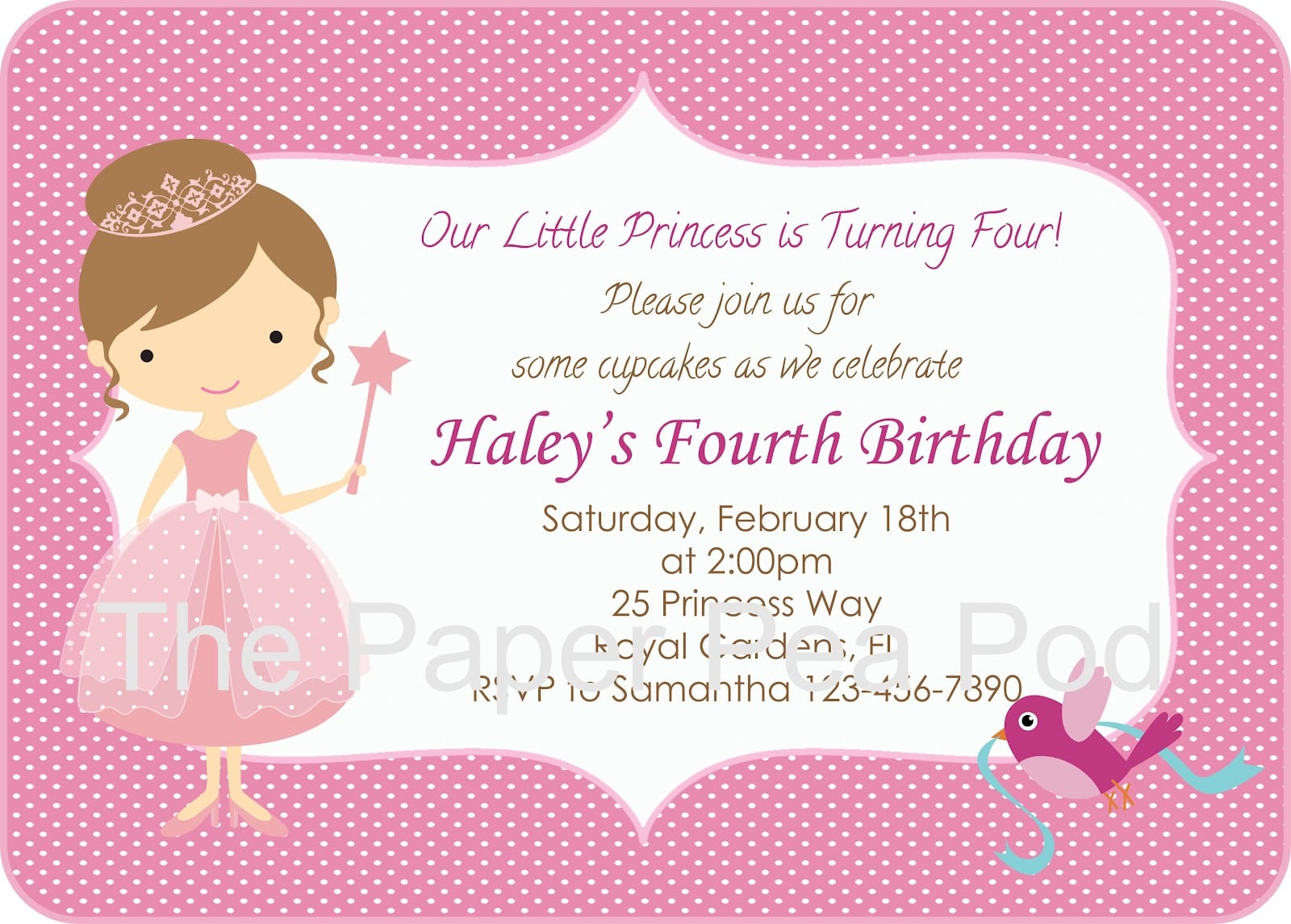 Free Printable Birthday Party Invitations Princess