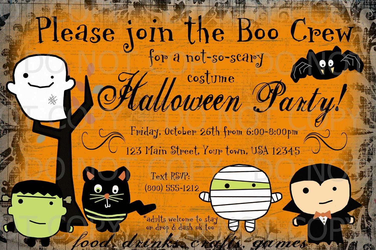 Free Printable Halloween Party Invitation Templates