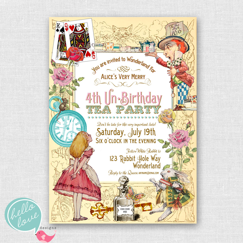 Free Printable Invitations Mad Hatter