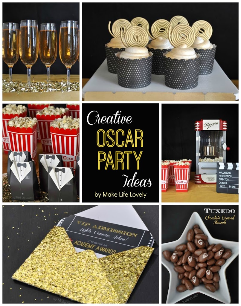 Free Printable Oscar Party Invitations + Diy Gold Glitter