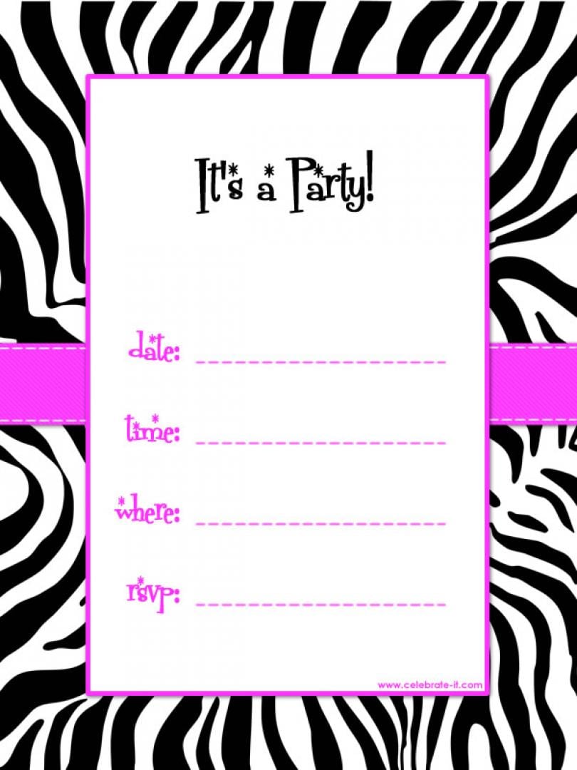 Free Printable Party Invitations Templates Minimalist