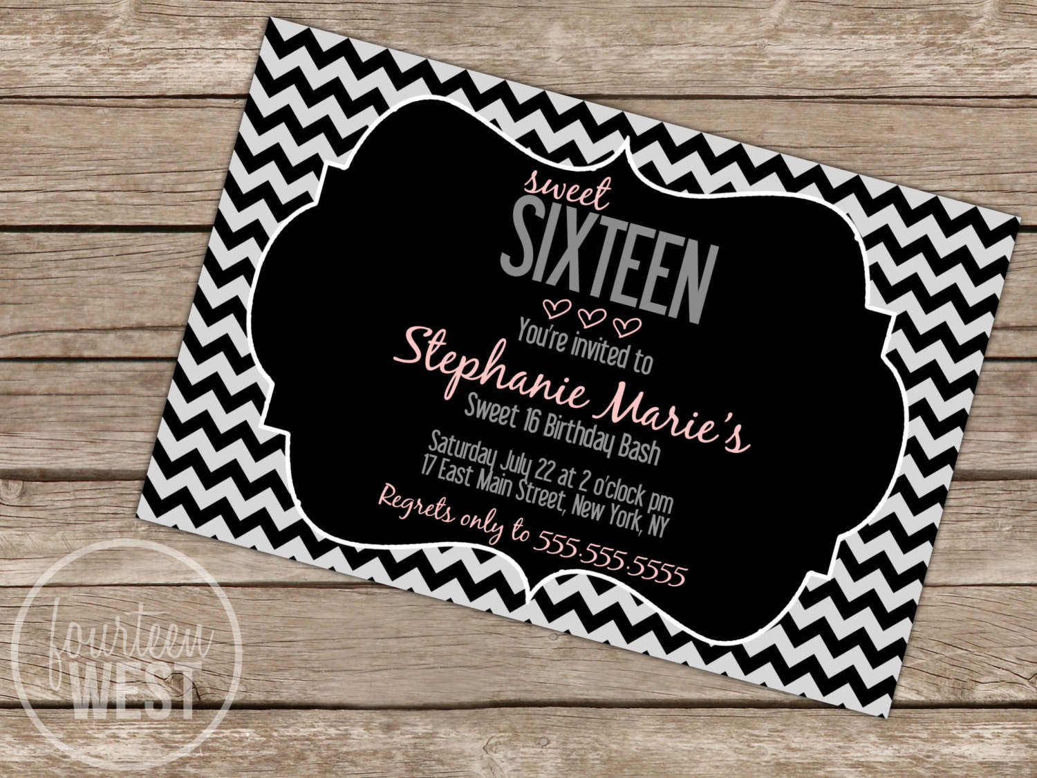 Free Printable Sweet 16 Party Invitations