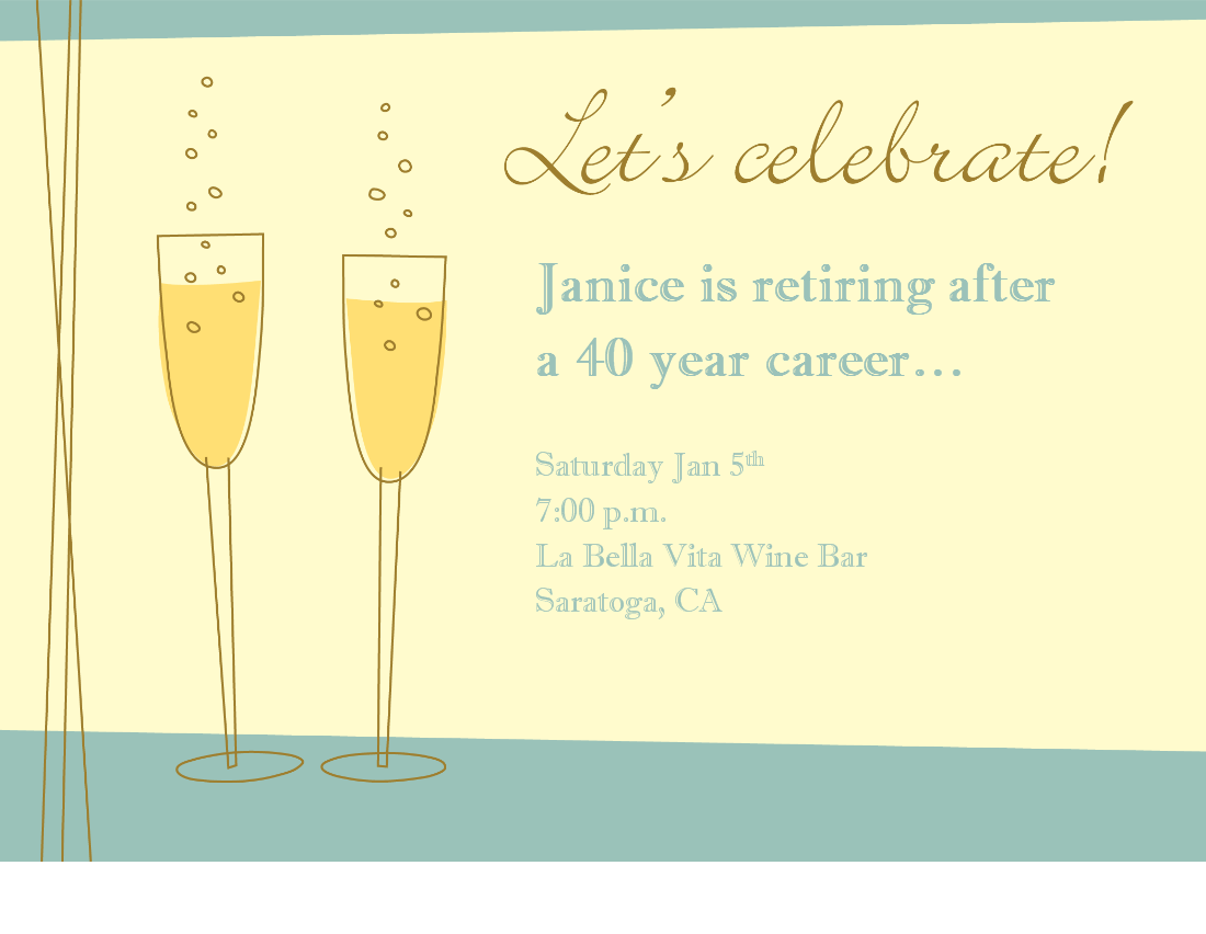 Free Retirement Invitations Templates