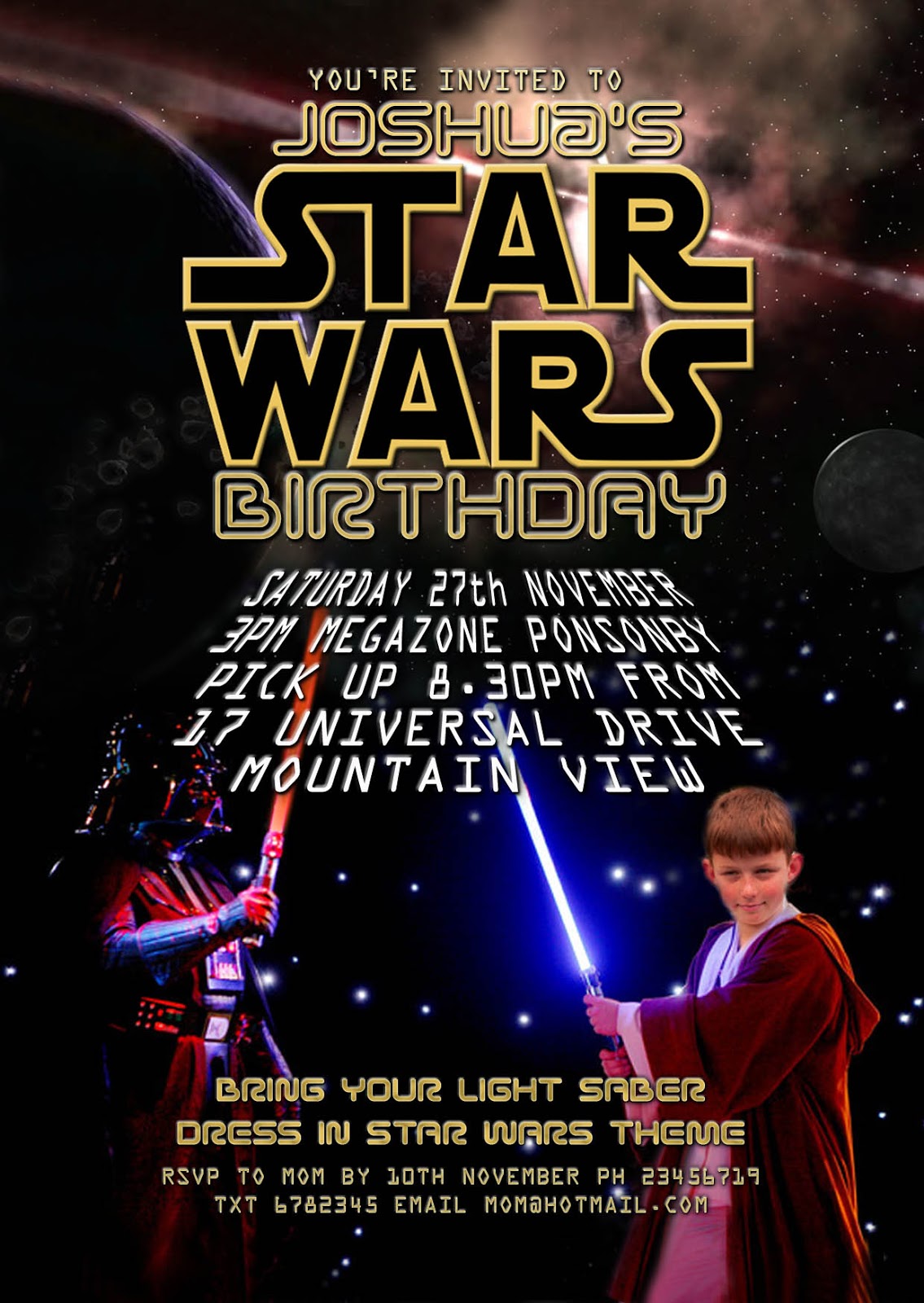 Free Star Wars Party Invitations