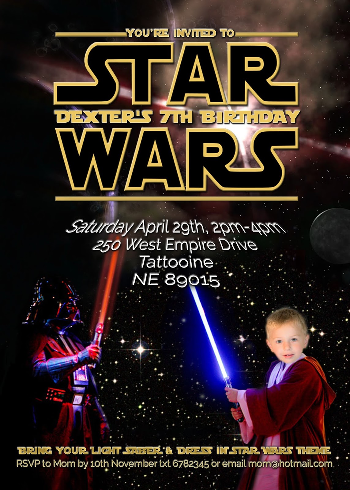 Free Star Wars Party Invitations