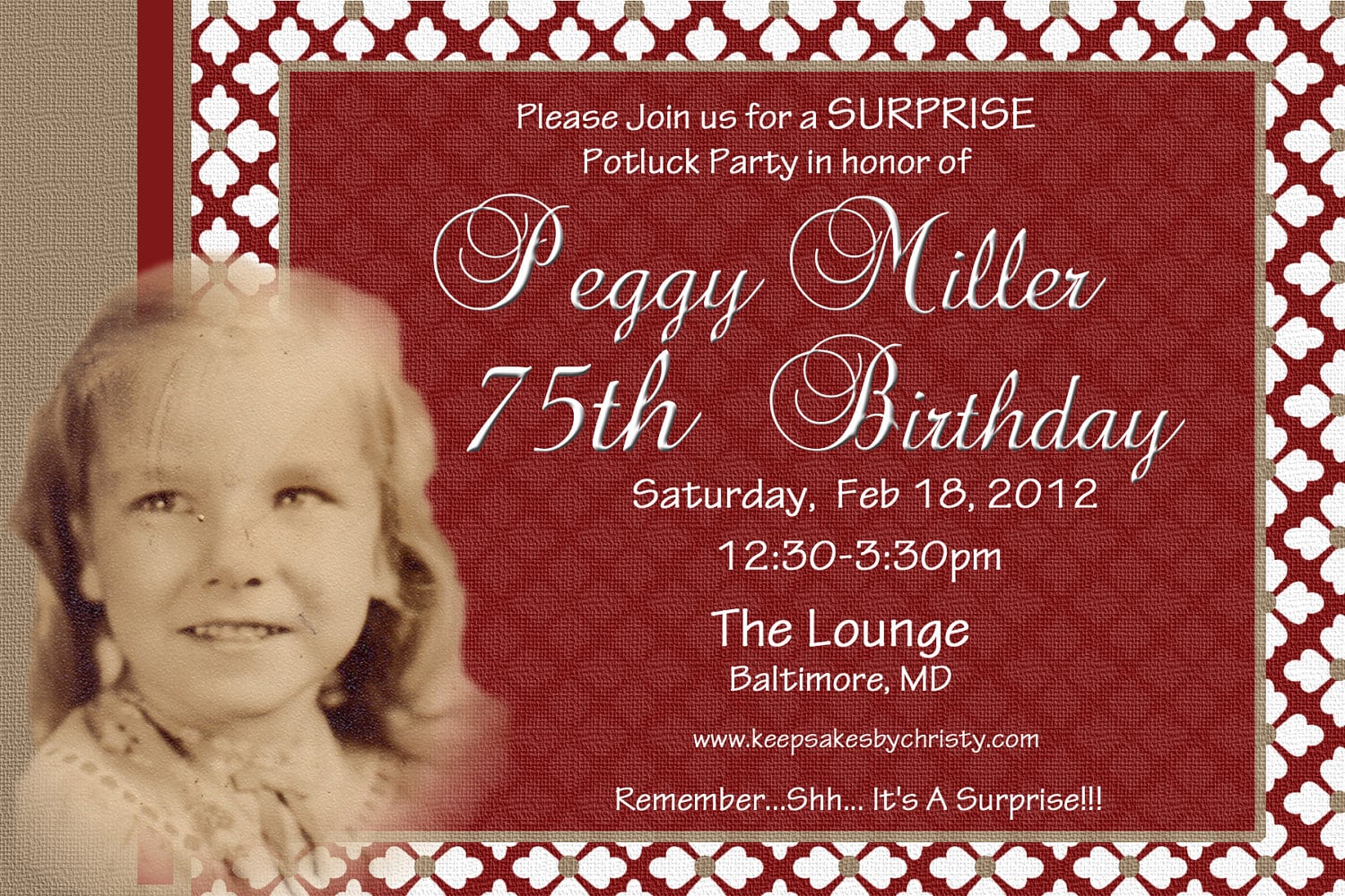 Free Template For 70th Birthday Party Invitation