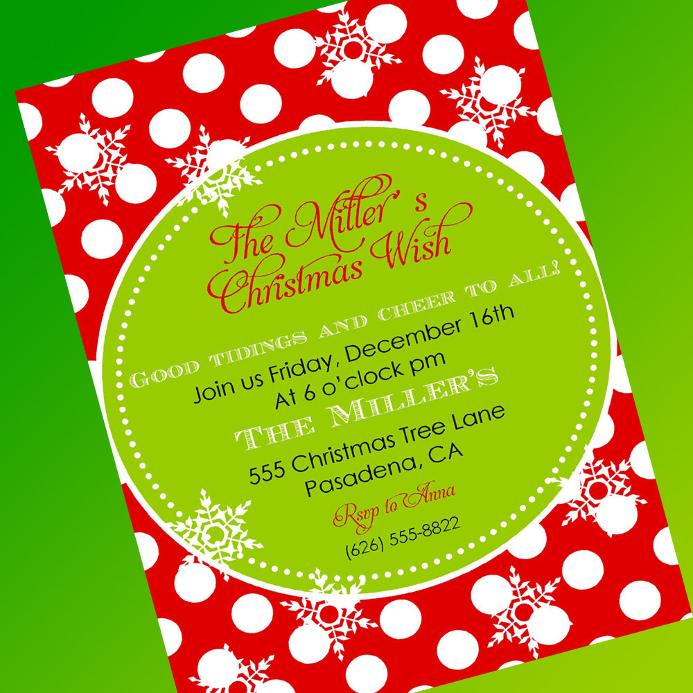 Free Xmas Invitations  Free Printable Holiday Invitations,office