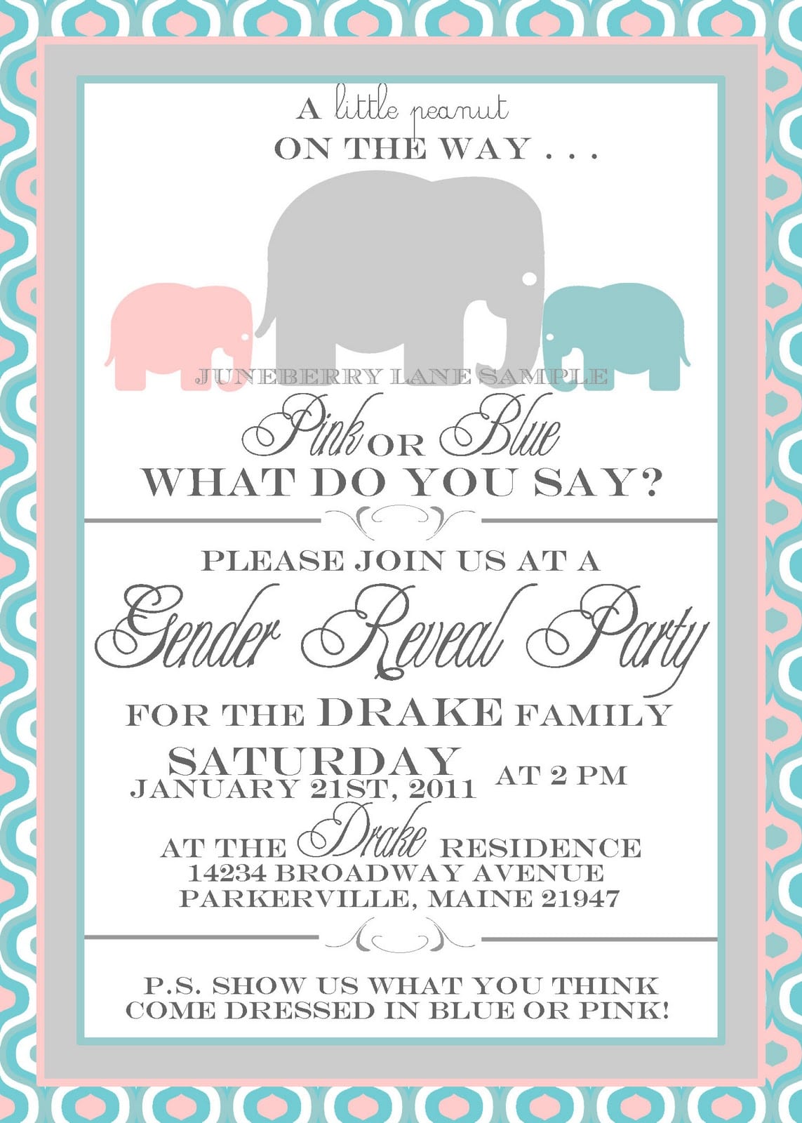 Gender Reveal Party Invitations