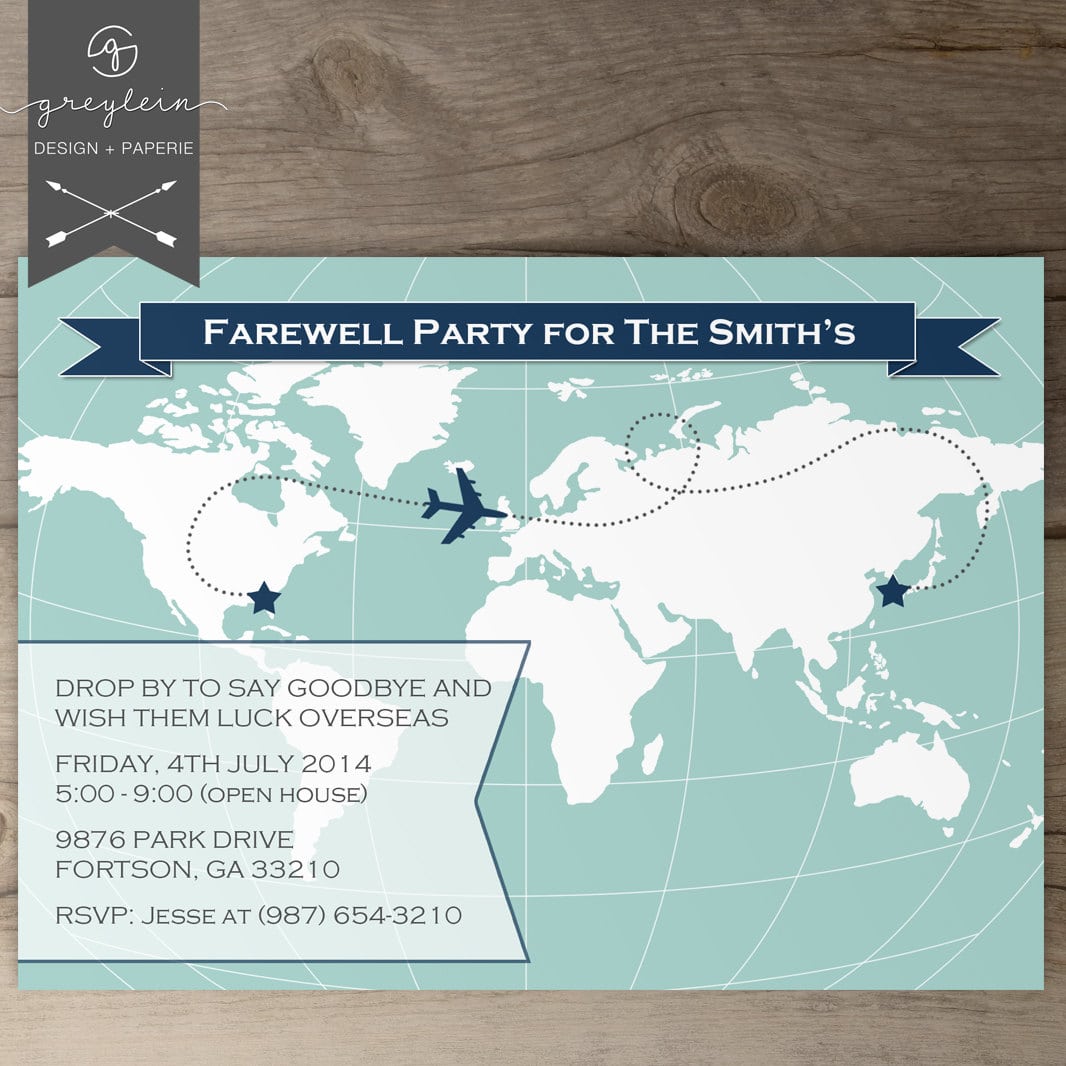 Going Away Party Invitations Templates