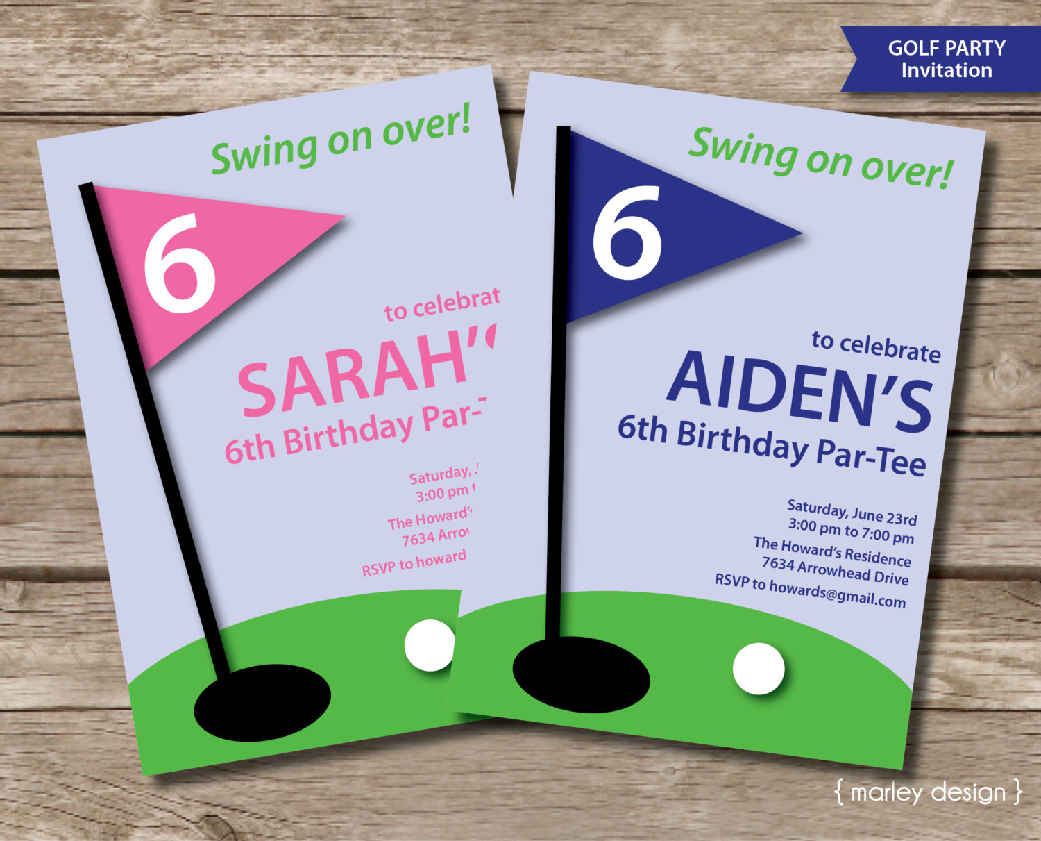 Golf Party Invitations