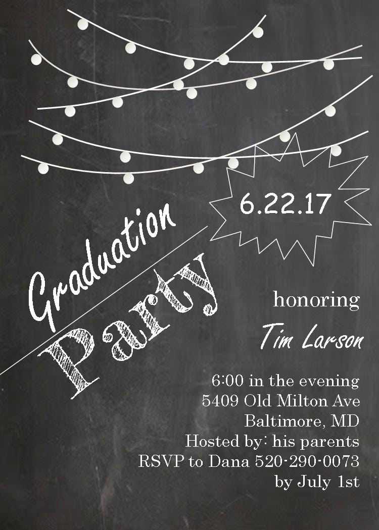 Graduation Party Invitations ~ High School Or College Graduation