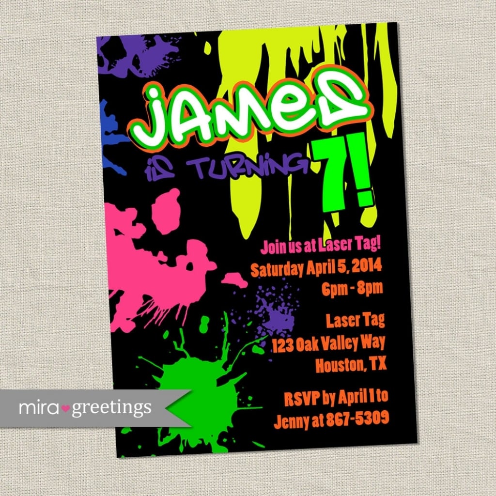 Graffiti Party Invitations