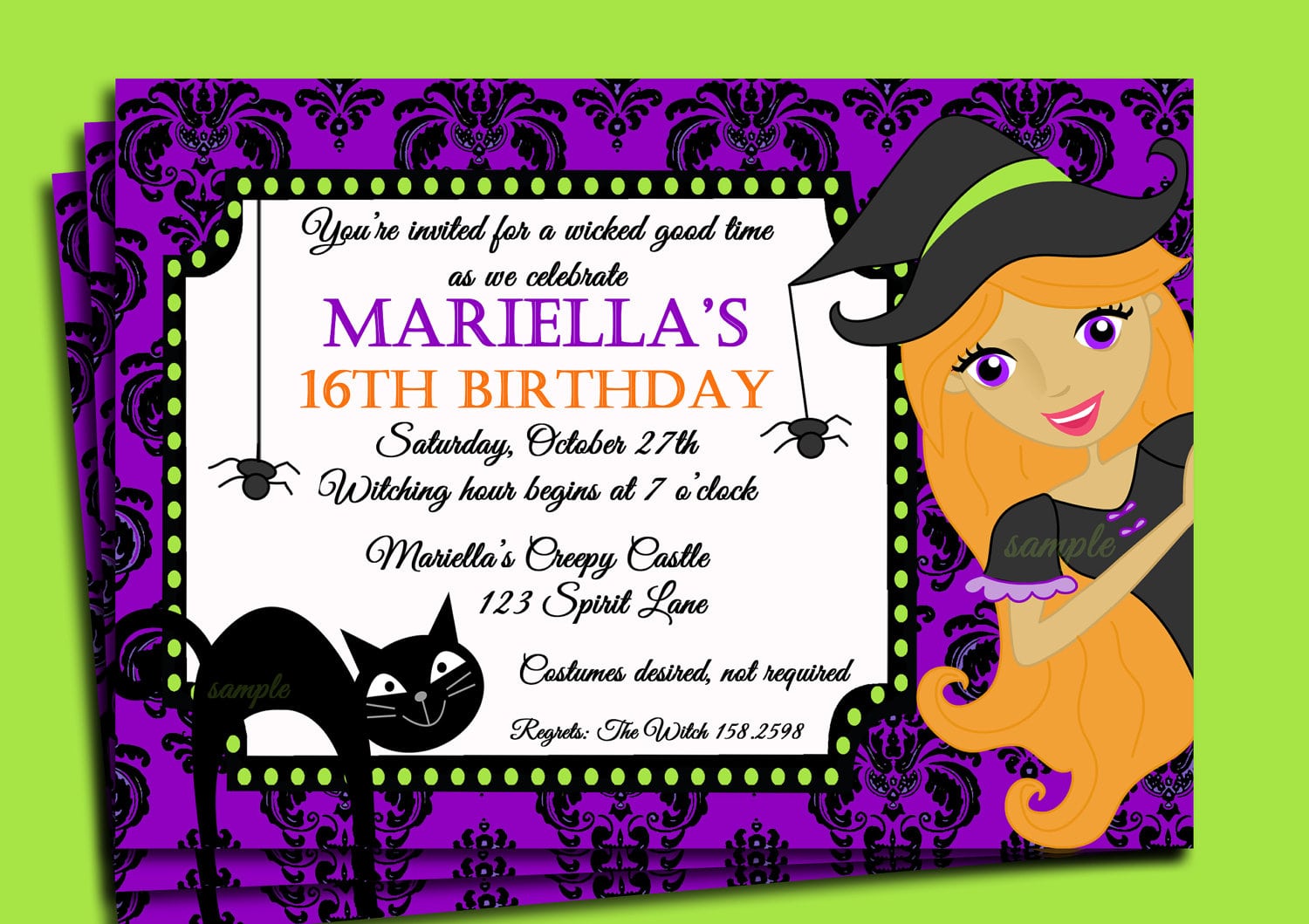 Halloween Birthday Party Invitation Templates Cool