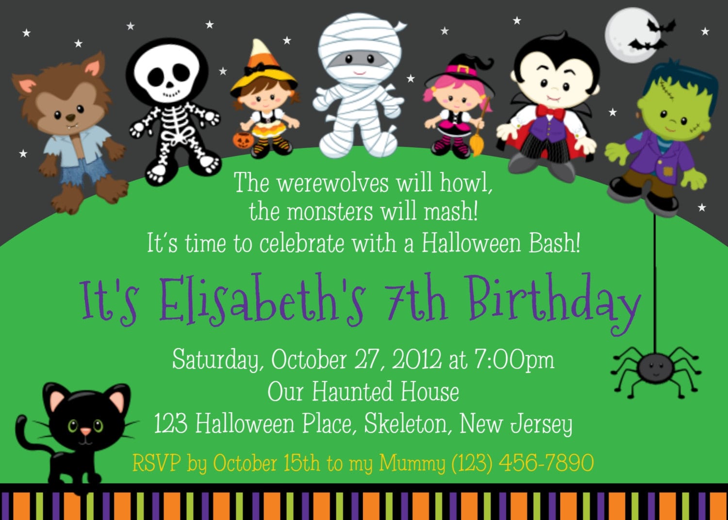 Halloween Birthday Party Invitations