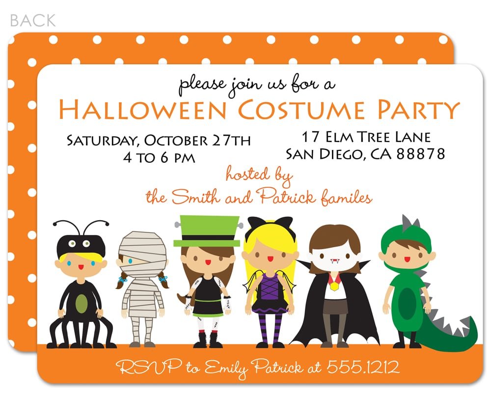 Halloween Costume Birthday Party Invitations Pictures About