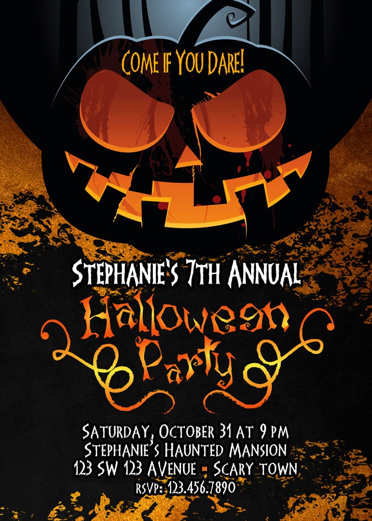 Halloween Party Invites