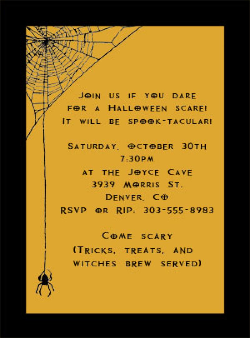 Halloween Party Poem Invite Halloween Party Poem Invite Awesome