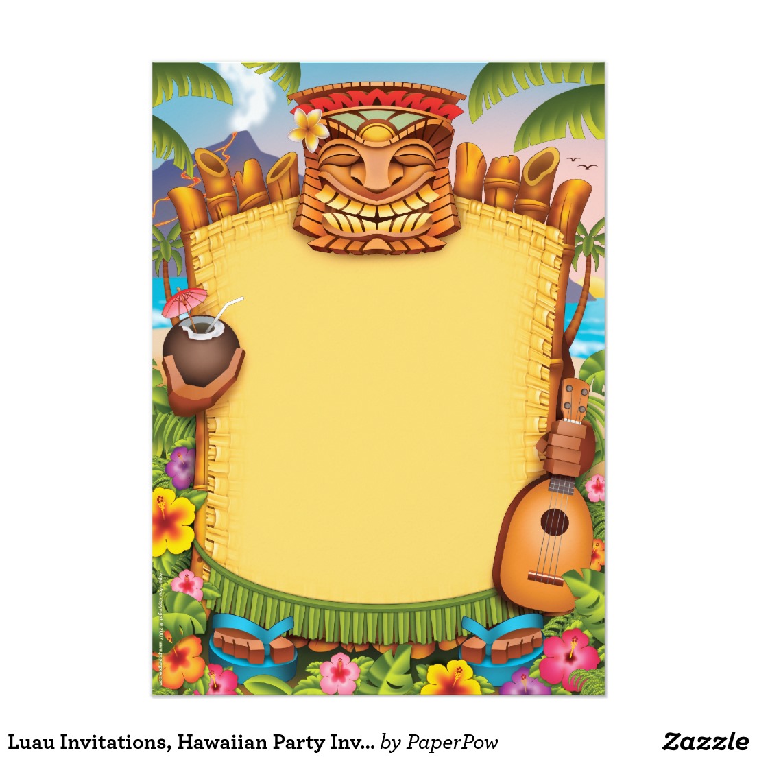 Hawaiian Party Invitations