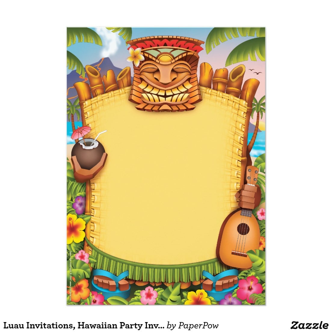 Hawaiian Party Invitations