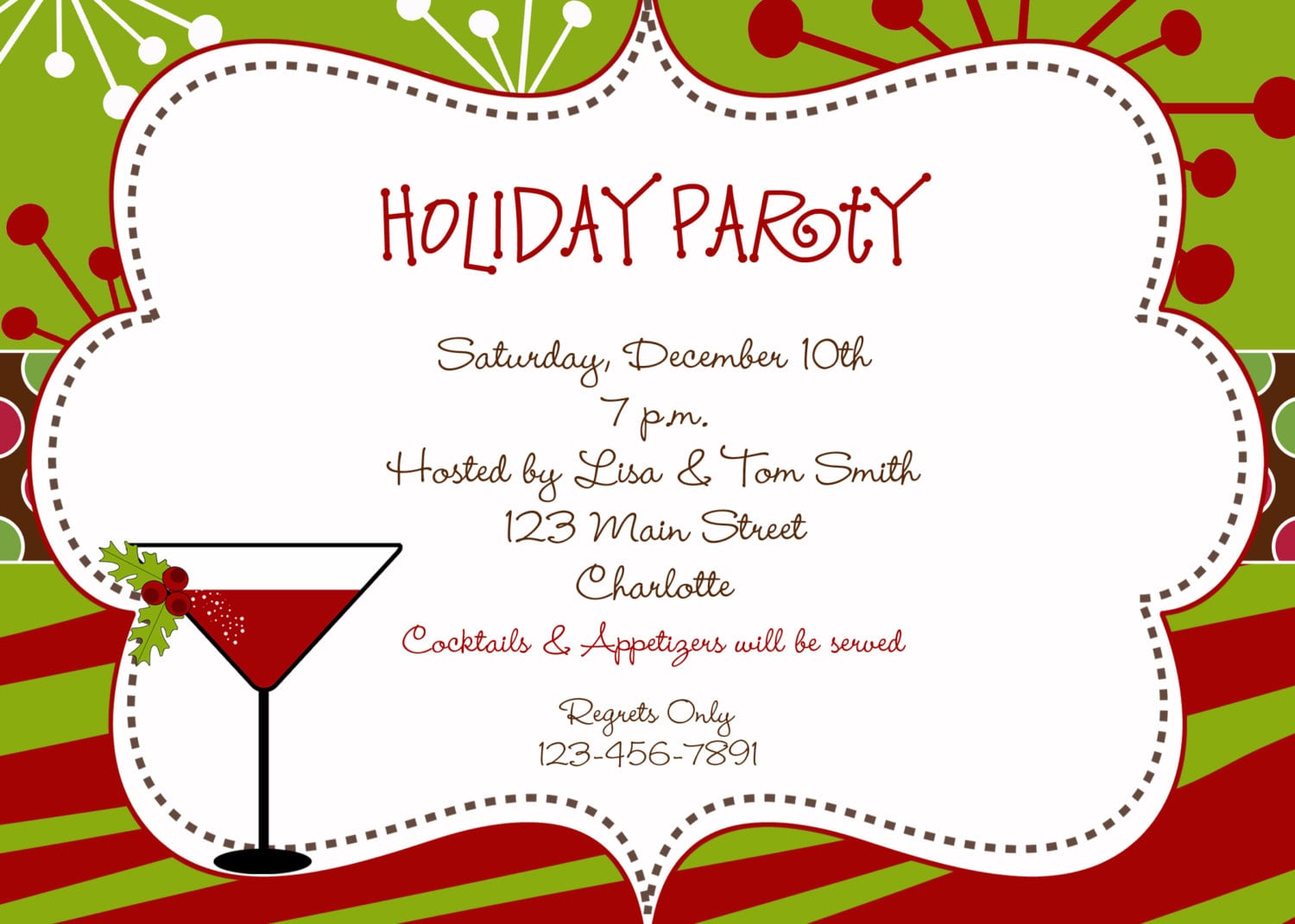 Holiday Cocktail Party Clipart