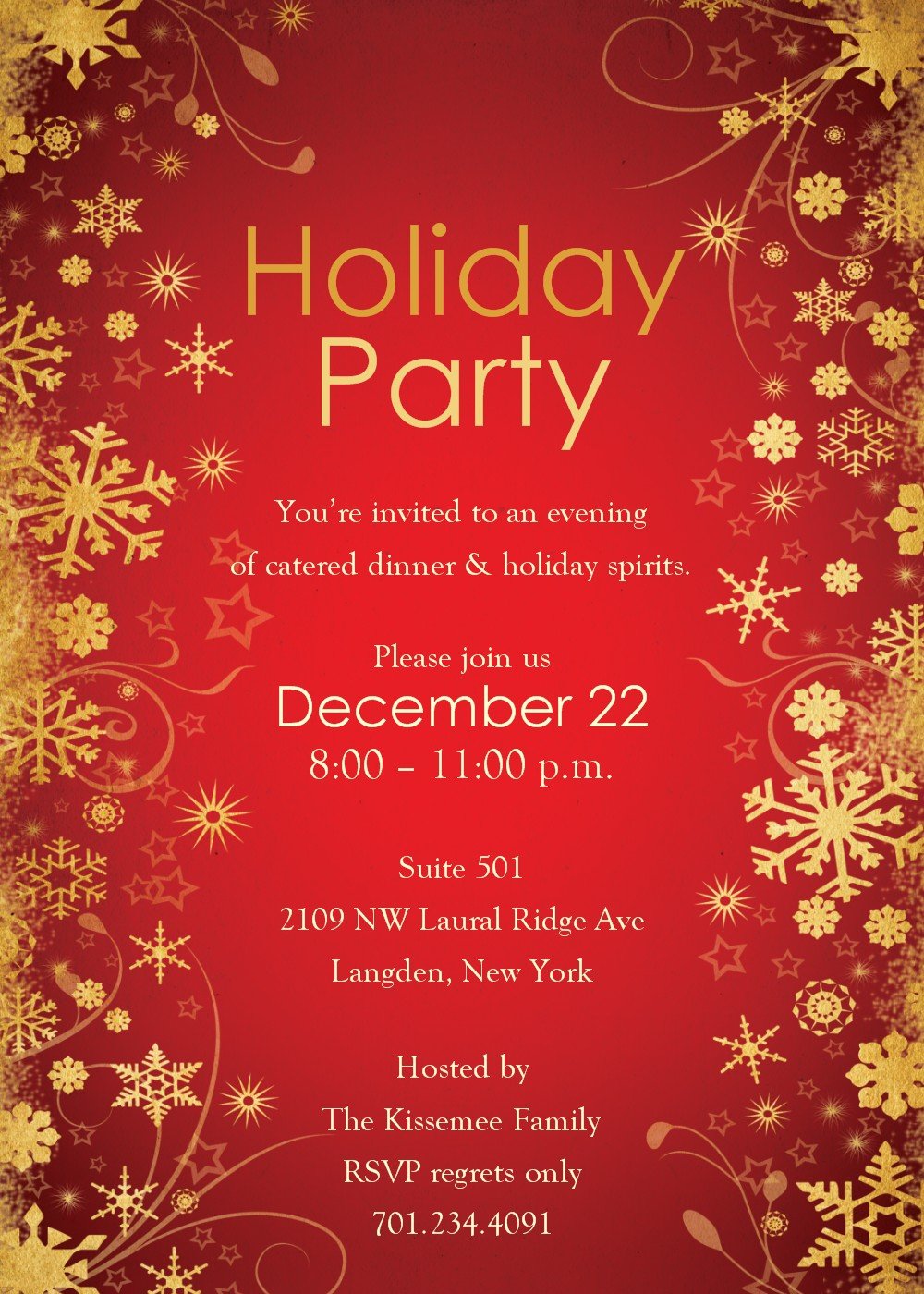 Holiday Party Invitation Template