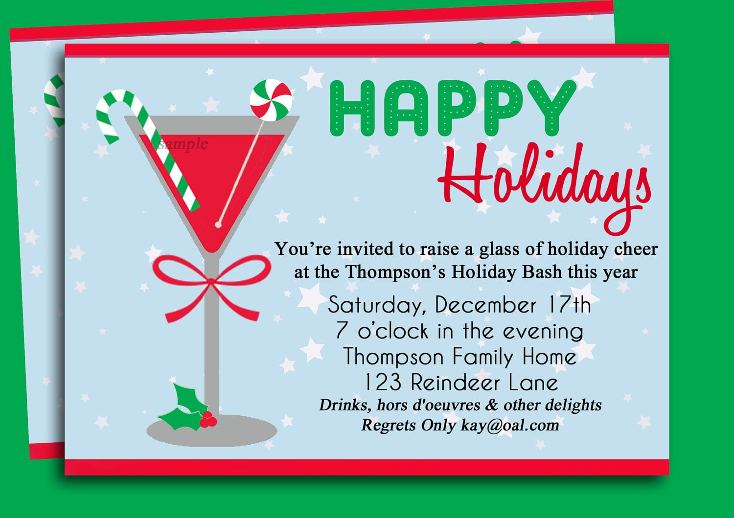 Holiday Party Invitation Template