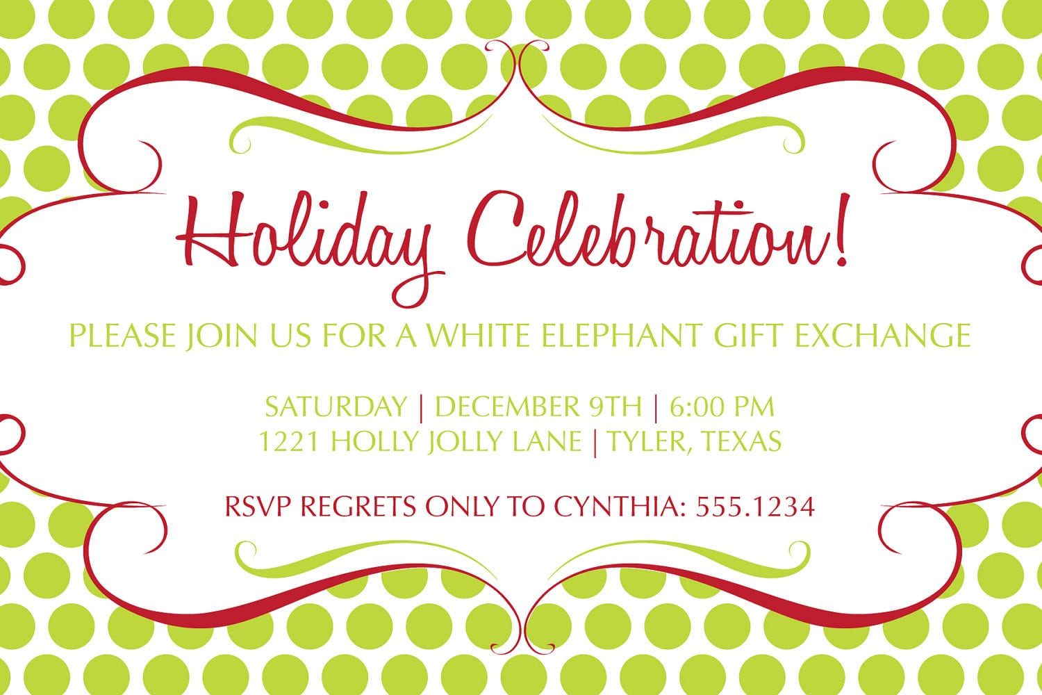 Holiday Party Invitations Templates